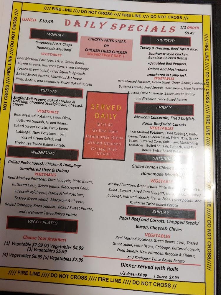 Firehouse Cafe Menu image 2