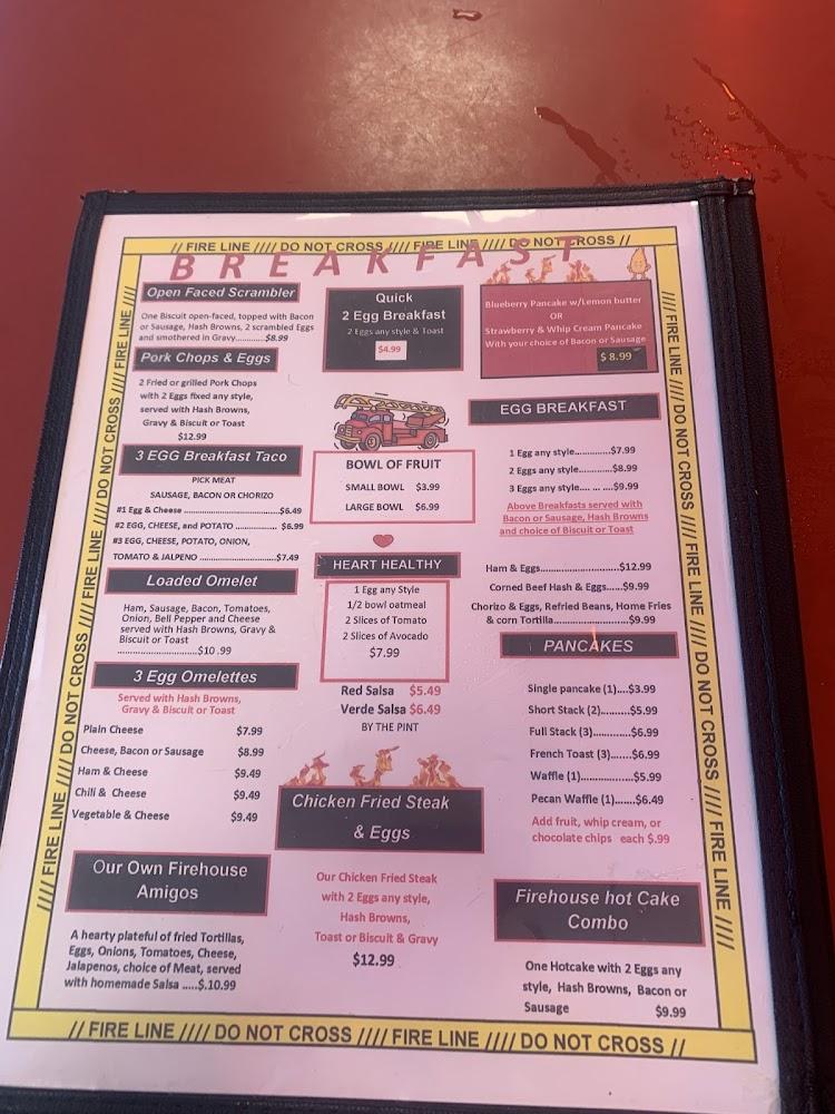 Firehouse Cafe Menu image 3